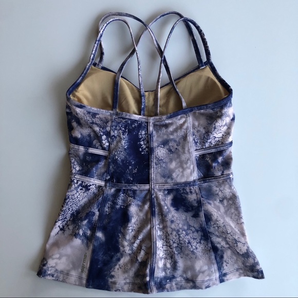 Karma Athletic Tank Top Blue Purple Small Workout - Picture 7 of 8